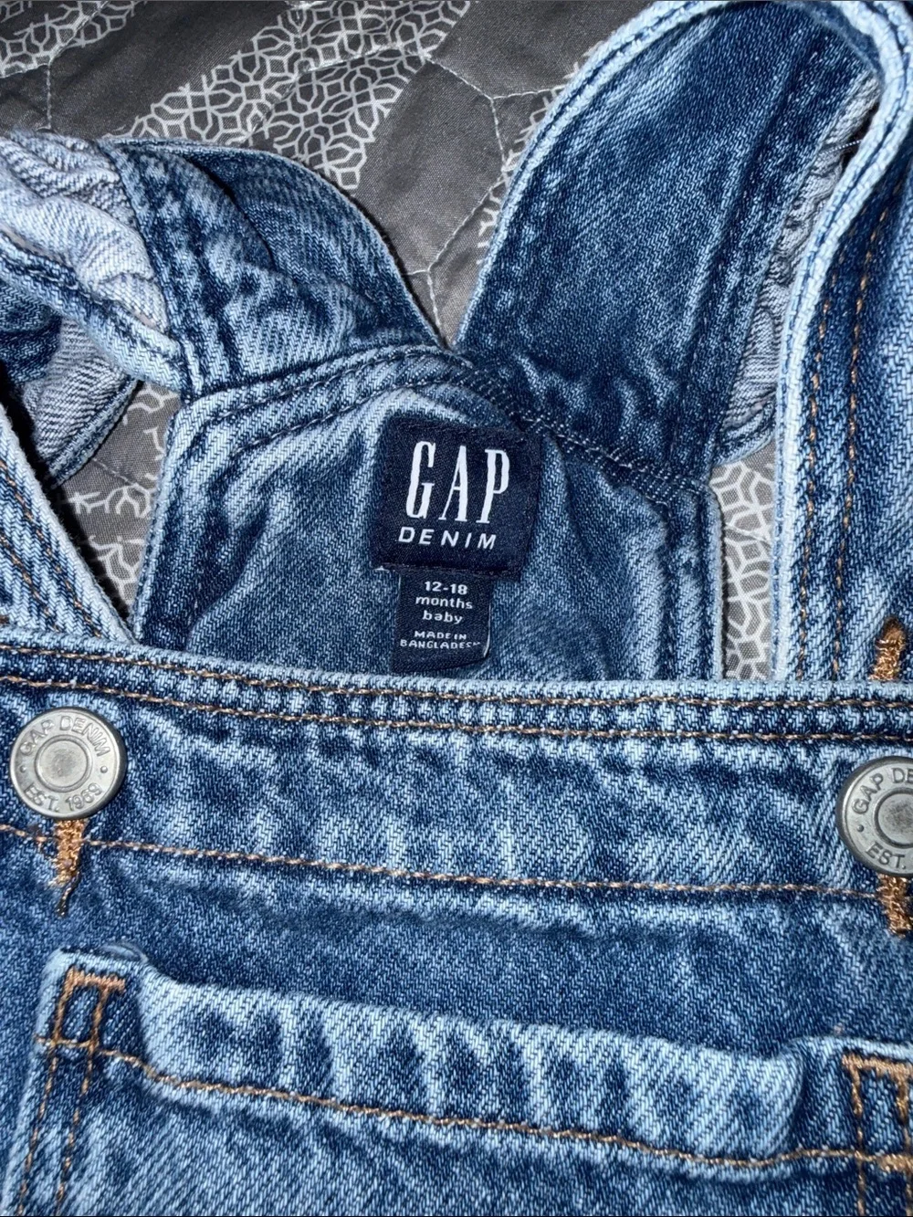 GAP Kids Denim Overalls in Medium Blue